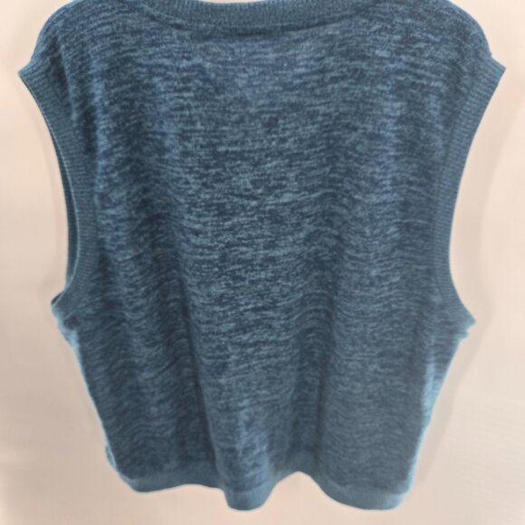 H2H Blue Teal Sweater V-Neck Vest Size 3xl - Picture 5 of 10